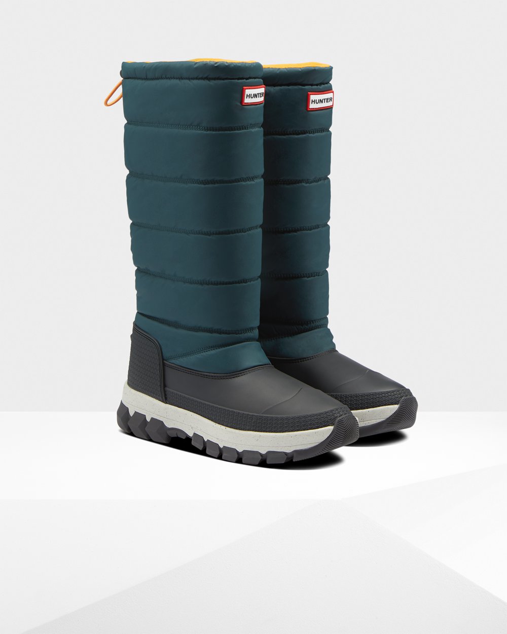 Hunter Snø Støvler Grønn/Grå - Dame Original Insulated Tall - Norge LDSUWI-619